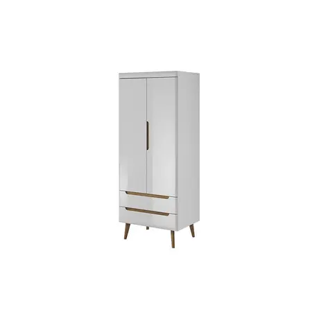 Buy Nordi 2 Door Wardrobe, Colour: White Gloss, Item Width: 80 from Furnituretta
