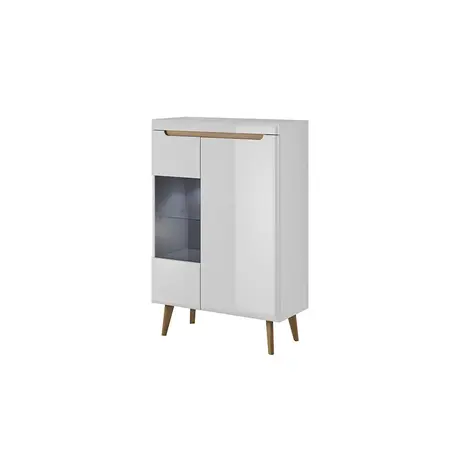 Buy Nordi Display Sideboard Cabinet, Colour: White Gloss, Item Width: 90 from Furnituretta