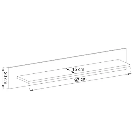 Buy Nordi Wall Shelf, Colour: White Gloss, Item Width: 107, 3 from Furnituretta