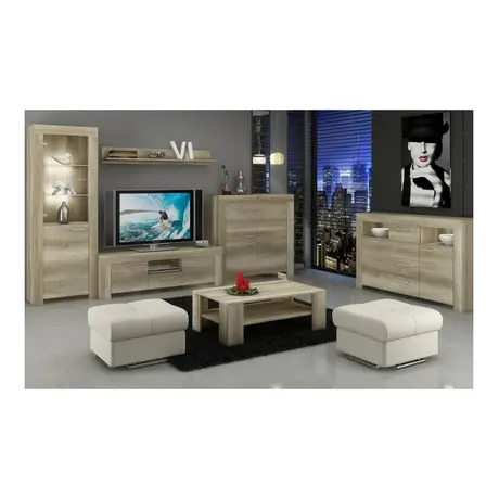 Buy Sky 2 Door Wardrobe, Colour: Oak Country, Item Width: 110, 5 from Furnituretta