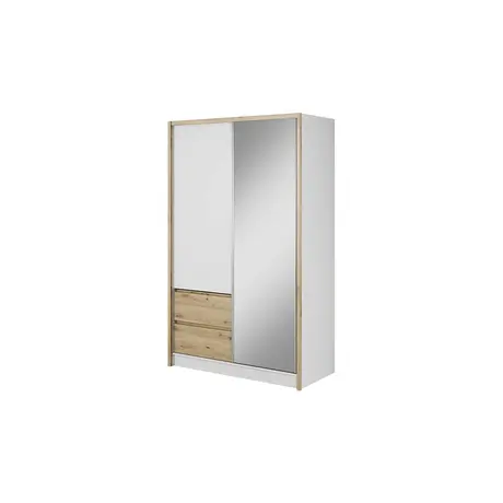 Buy Sara Sliding Door Wardrobe 134cm, Colour: White Matt, Item Width: 130, 4 from Furnituretta