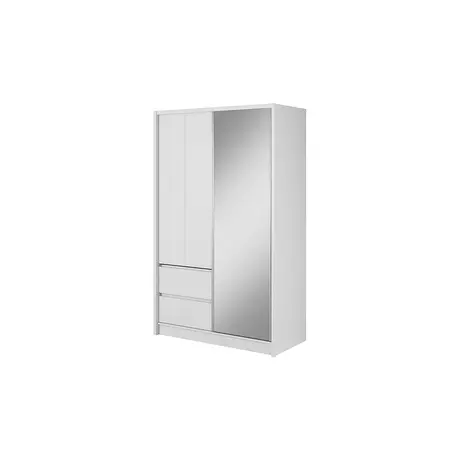 Buy Sara Sliding Door Wardrobe 134cm, Colour: White Matt, Item Width: 130 from Furnituretta