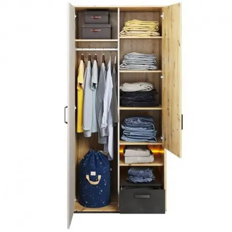 Buy Qubic 03 Wardrobe with LED, 2 from Furnituretta