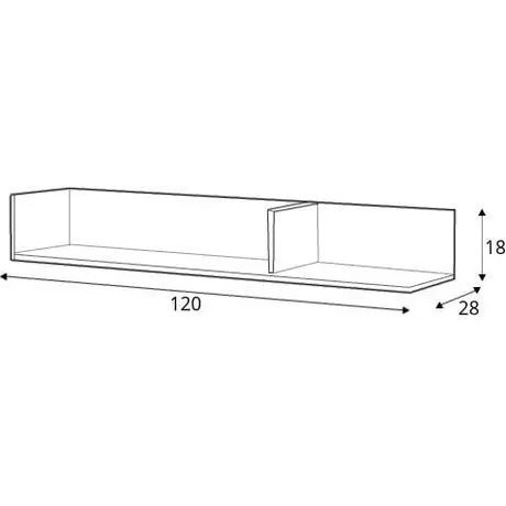 Buy Imola IM-11 Wall Hung Shelf, 5 from Furnituretta