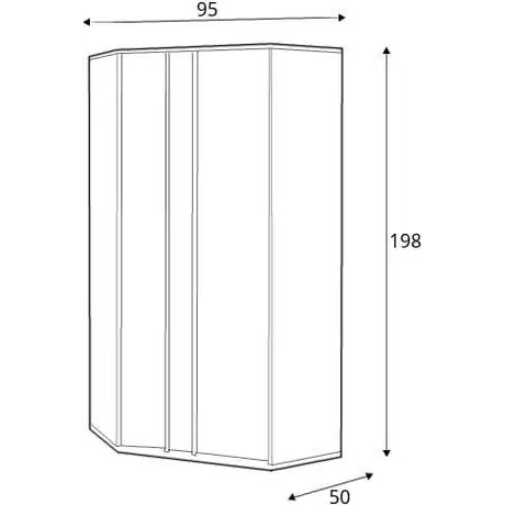 Buy Imola IM-01 Corner Wardrobe, 7 from Furnituretta