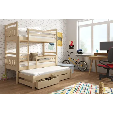 Buy Maximize Your Child's Room: Alan Bunk Bed Pine with Trundle & Storage, Colour: Pine, Mattresses: Without Mattresses, 7 from Furnituretta