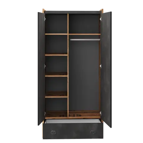Buy Fargo 02 Hinged Door Wardrobe 90cm, 2 from Furnituretta