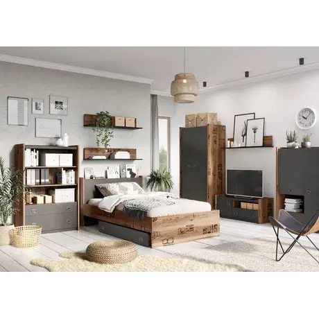 Buy Fargo 02 Hinged Door Wardrobe 90cm, 8 from Furnituretta