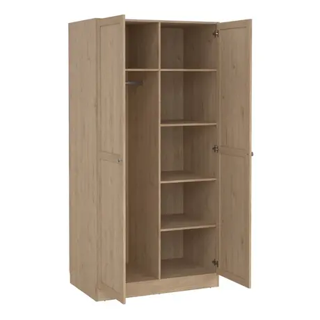 Buy Stylish Brande Wardrobe with 2 Doors in Jackson Hickory, 3 from Furnituretta