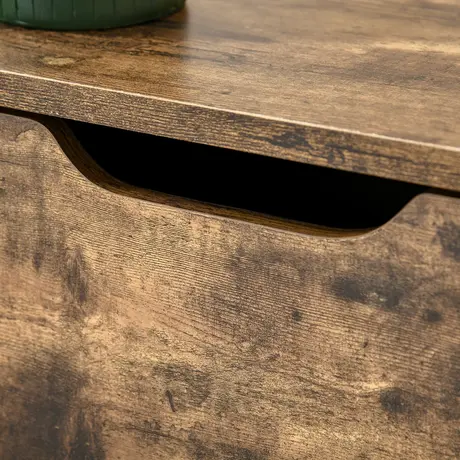 Buy Homcom 2 Drawer Shoe Cabinet Industrial Shoe Cupboard Hallway, 9 from Furnituretta