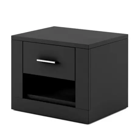 Buy Idea ID-07 Bedside Cabinet Black, Colour: Black, Item Width: 50, 6 from Furnituretta