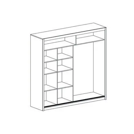Buy Havana ID-12 Sliding Door Wardrobe 203cm in White Matt, 2 from Furnituretta