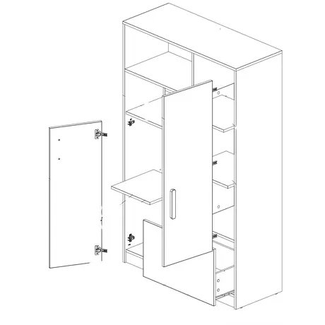 Buy Pok PO-05 Sideboard Cabinet, 4 from Furnituretta