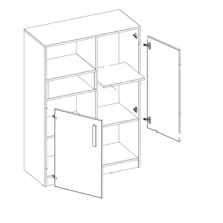 Buy Pok PO-06 Sideboard Cabinet, 4 from Furnituretta