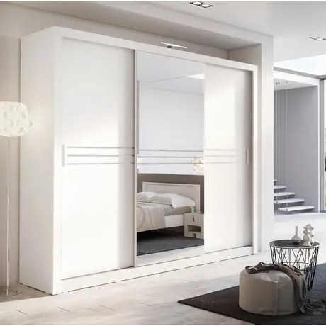 Buy Havana ID-11 Sliding Door Wardrobe 250cm, Colour: White Matt, Item Width: 250 from Furnituretta