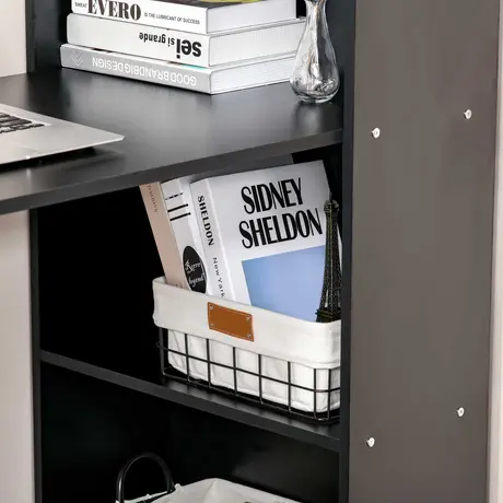 Buy Homcom 120cm Modern Computer Desk Bookshelf Writing Table, 8 from Furnituretta