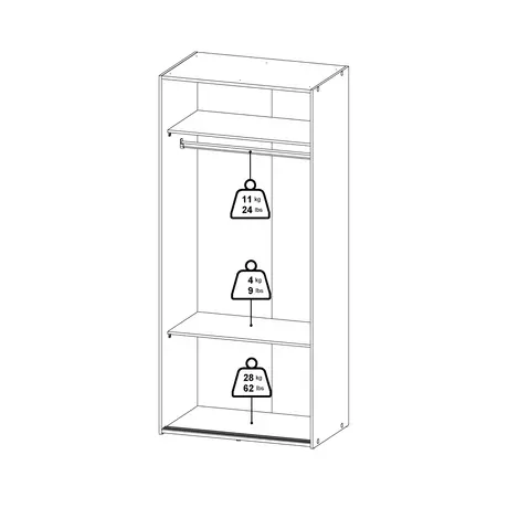 Buy White Wardrobe with Sliding Doors: Perfect for Small Spaces, 12 from Furnituretta