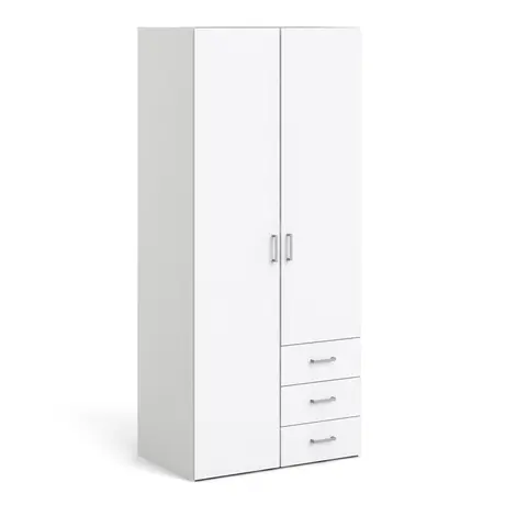 Buy Modern Wardrobe with 2 Doors and 3 Drawers from Furnituretta