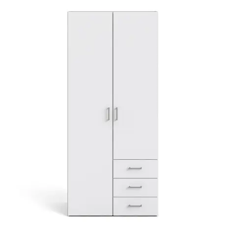 Buy Modern Wardrobe with 2 Doors and 3 Drawers, 2 from Furnituretta