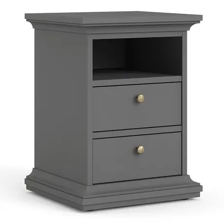 Buy Matt Grey Bedside Table: Perfect for Any Bedroom from Furnituretta