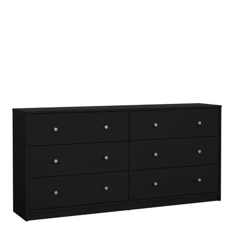 Buy May Chest of 6 Drawers: Stylish Black Storage Solution from Furnituretta