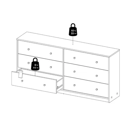 Buy May Chest of 6 Drawers: Stylish Black Storage Solution, 11 from Furnituretta