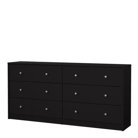 Buy May Chest of 6 Drawers: Stylish Black Storage Solution, 3 from Furnituretta
