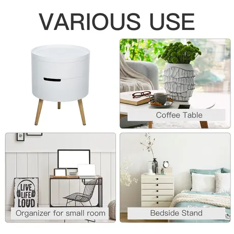 Buy Homcom 3-Part Side Coffee Table End Desk Night Stand Storage, 7 from Furnituretta