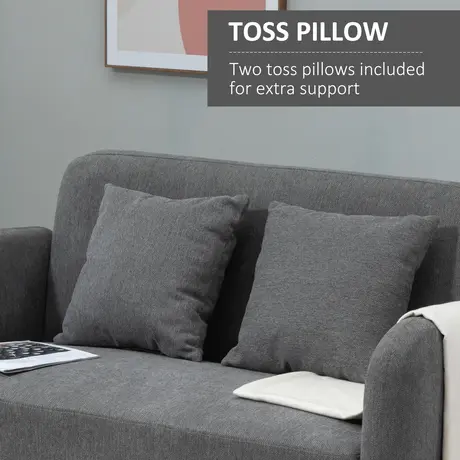 Buy Homcom 2-Seat Loveseat Sofa Chenille Fabric Upholstered Couch, 7 from Furnituretta