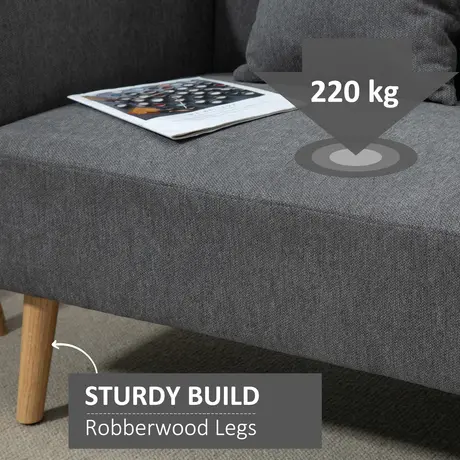 Buy Homcom 2-Seat Loveseat Sofa Chenille Fabric Upholstered Couch, 5 from Furnituretta