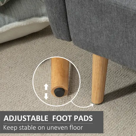 Buy Homcom 2-Seat Loveseat Sofa Chenille Fabric Upholstered Couch, 6 from Furnituretta