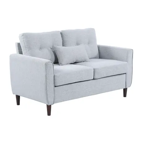 Buy Homcom 2 Seat Sofa Double Sofa Loveseat Fabric Wooden Legs from Furnituretta