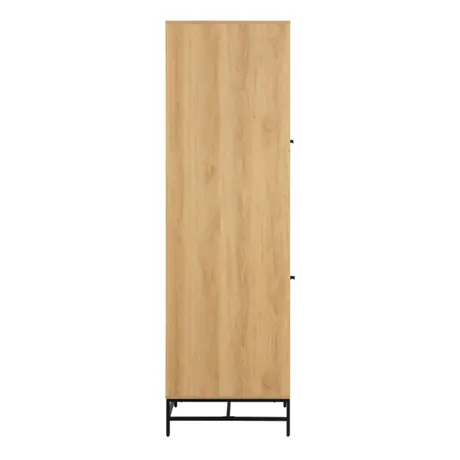 Buy Sleek 2-Door Albany Wardrobe in Oak Finish, 4 from Furnituretta