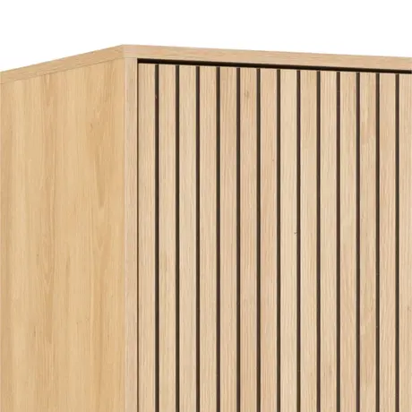 Buy Effortless Elegance: Albany 4-Door Wardrobe in Black & Oak, 9 from Furnituretta