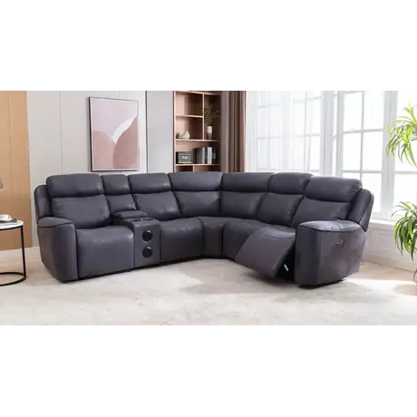 Buy Techno Corner Sofa – 3 Power Recliners in Grey, 15 from Furnituretta