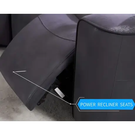 Buy Techno Corner Sofa – 3 Power Recliners in Grey, 13 from Furnituretta