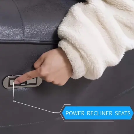 Buy Techno Corner Sofa – 3 Power Recliners in Grey, 4 from Furnituretta