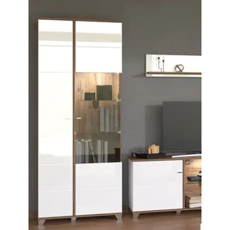 Buy March White High Gloss Display Cabinet for Modern Homes from Furnituretta