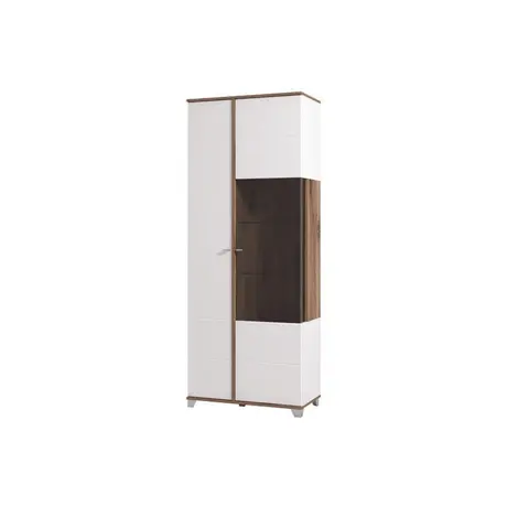 Buy March White High Gloss Display Cabinet for Modern Homes, 2 from Furnituretta
