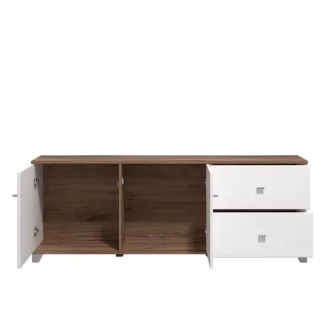 Buy March White Gloss & Warm Oak TV Unit - Modern Style, 3 from Furnituretta