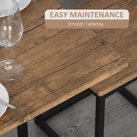 Buy Homcom 5 PCS Industrial Table & Stool Set Metal Frame, 6 from Furnituretta