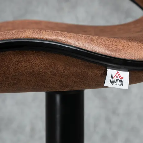 Buy Homcom Bar Stool Set of 2 Microfiber Cloth Adjustable Height Armless Chairs, 9 from Furnituretta