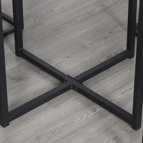 Buy Homcom 5 PCS Industrial Table & Stool Set Metal Frame, 7 from Furnituretta