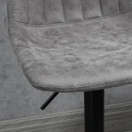 Buy Homcom Adjustable Bar Stools Set of 2 Counter Height Barstools Grey, 7 from Furnituretta