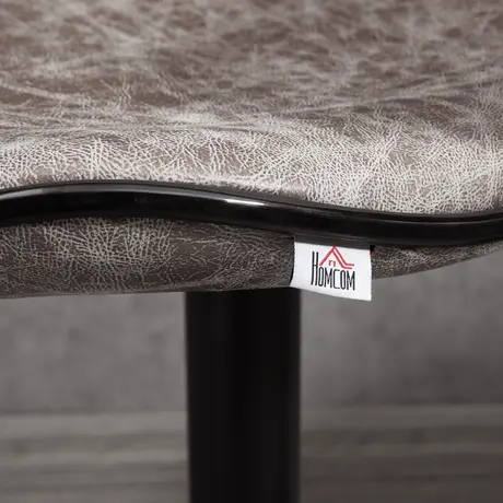 Buy Homcom Bar Stool Set of 2 Microfiber Cloth Adjustable Height Armless, Grey, 9 from Furnituretta