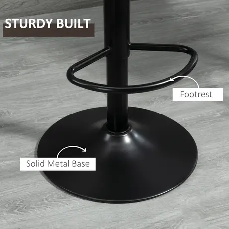 Buy Homcom Adjustable Bar Stools Set of 2 Counter Height Barstools Brown, 6 from Furnituretta