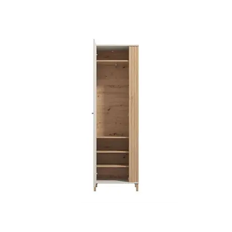 Buy Stylish Narrow Wardrobe: Glossop Cashmere and Oak Effect, 2 from Furnituretta