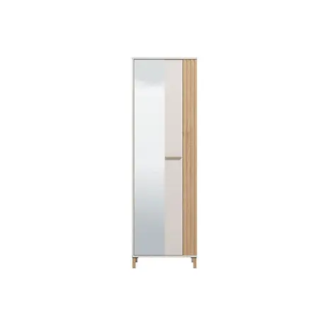 Buy Stylish Narrow Wardrobe: Glossop Cashmere and Oak Effect, 3 from Furnituretta