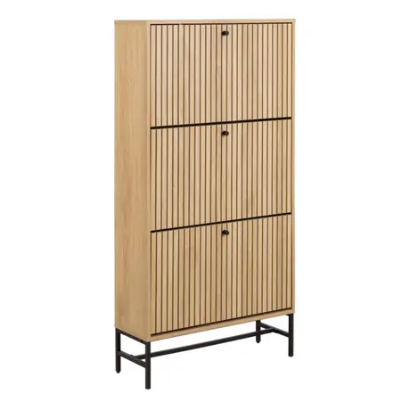 Buy Albany Shoe Cabinet: Stylish Storage with Flip-Down Doors from Furnituretta