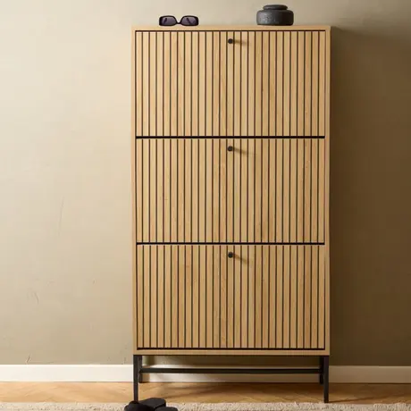 Buy Albany Shoe Cabinet: Stylish Storage with Flip-Down Doors, 5 from Furnituretta